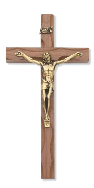 10 in. Walnut Stain Crucifix Boxed - 79-42481