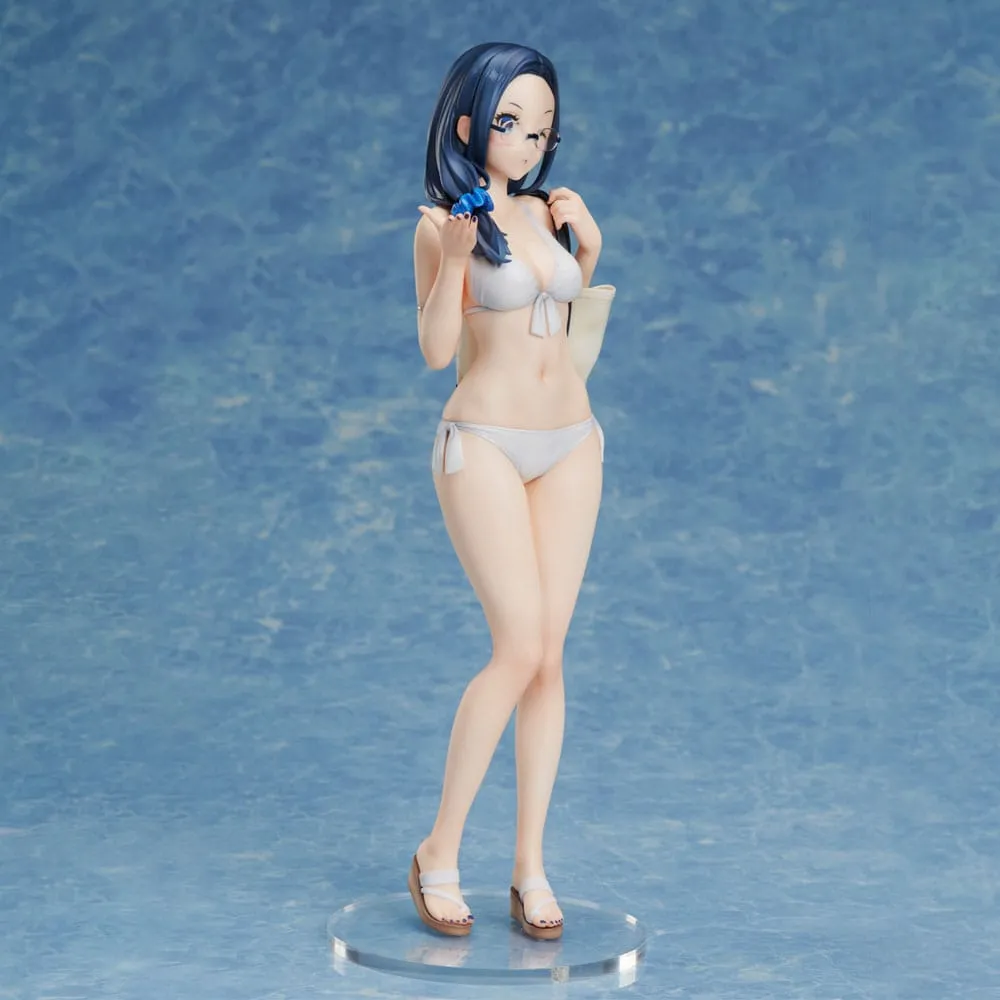 92M Illustration PVC Statue Myopic Sister Date-Chan Swimsuit Ver. Limited Edition 26 Cm