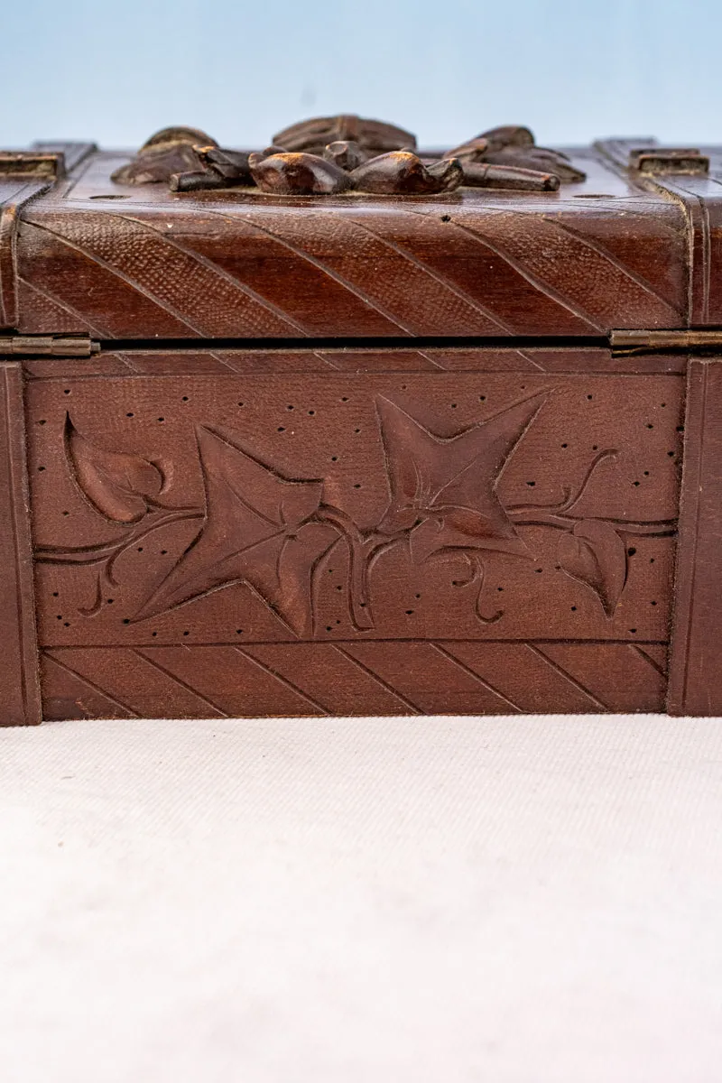 Antique French Carved Wooden Box