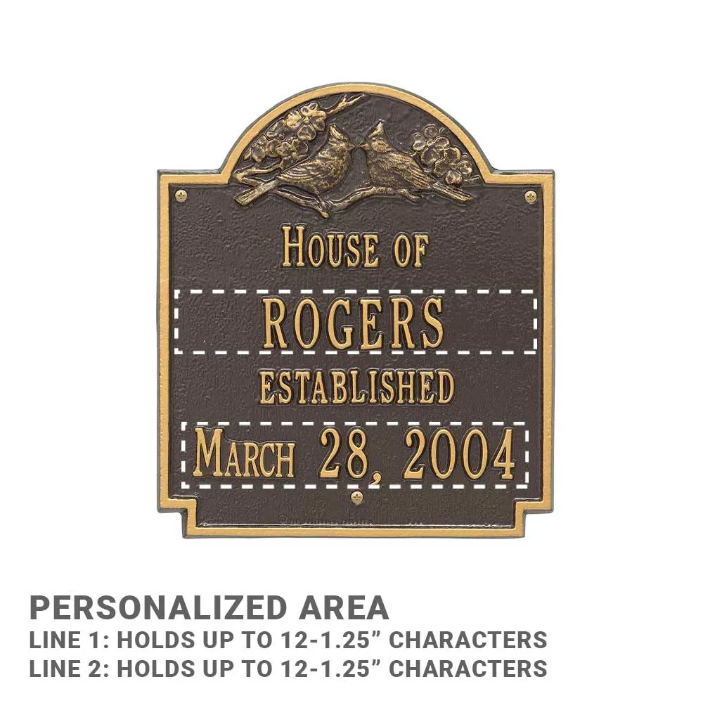 Arch Wedding Cardinal Event Plaque