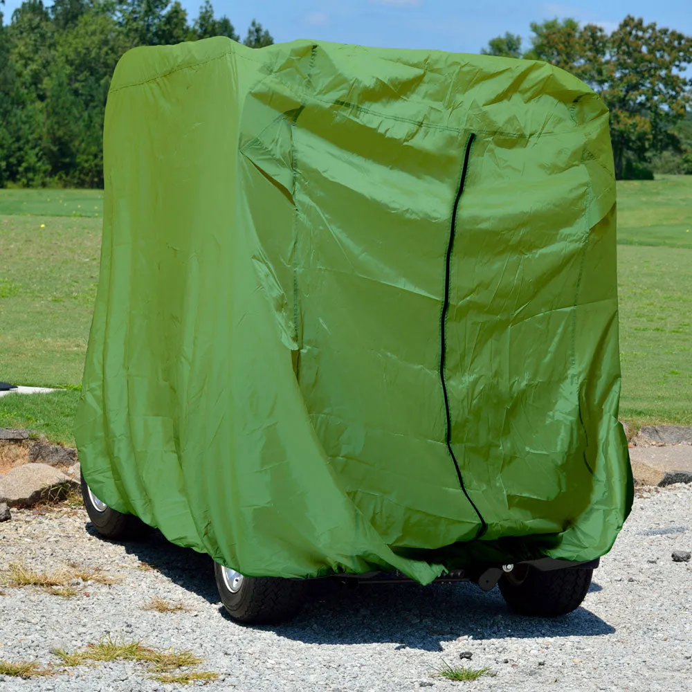Armor Shield Golf Cart Zipper Protective Storage Cover, Fits 2 Passenger Car, Indoor/Outdoor, (Olive Color)