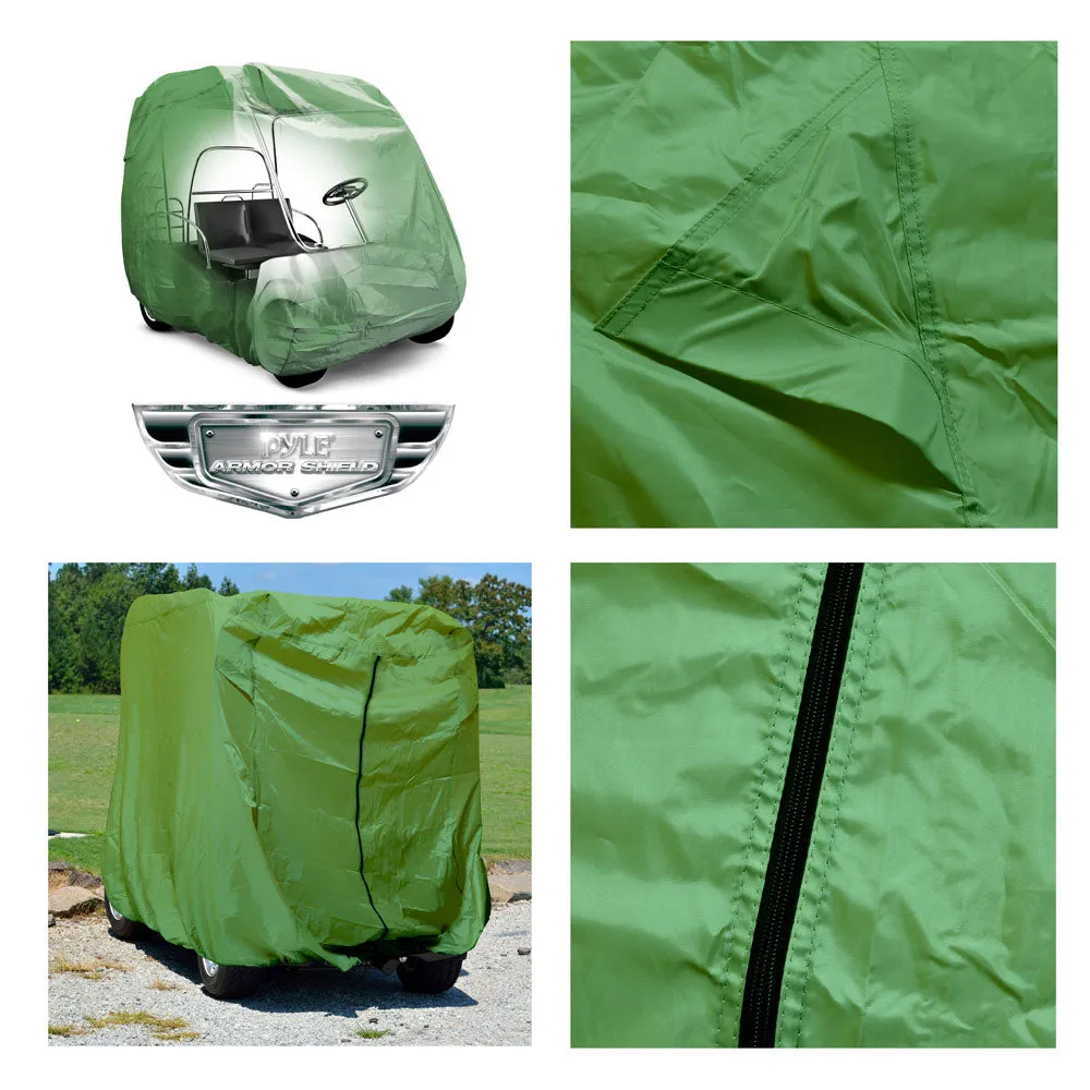 Armor Shield Golf Cart Zipper Protective Storage Cover, Fits 2 Passenger Car, Indoor/Outdoor, (Olive Color)