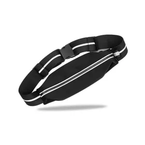 Black Reflective Running Belt Waist Packs