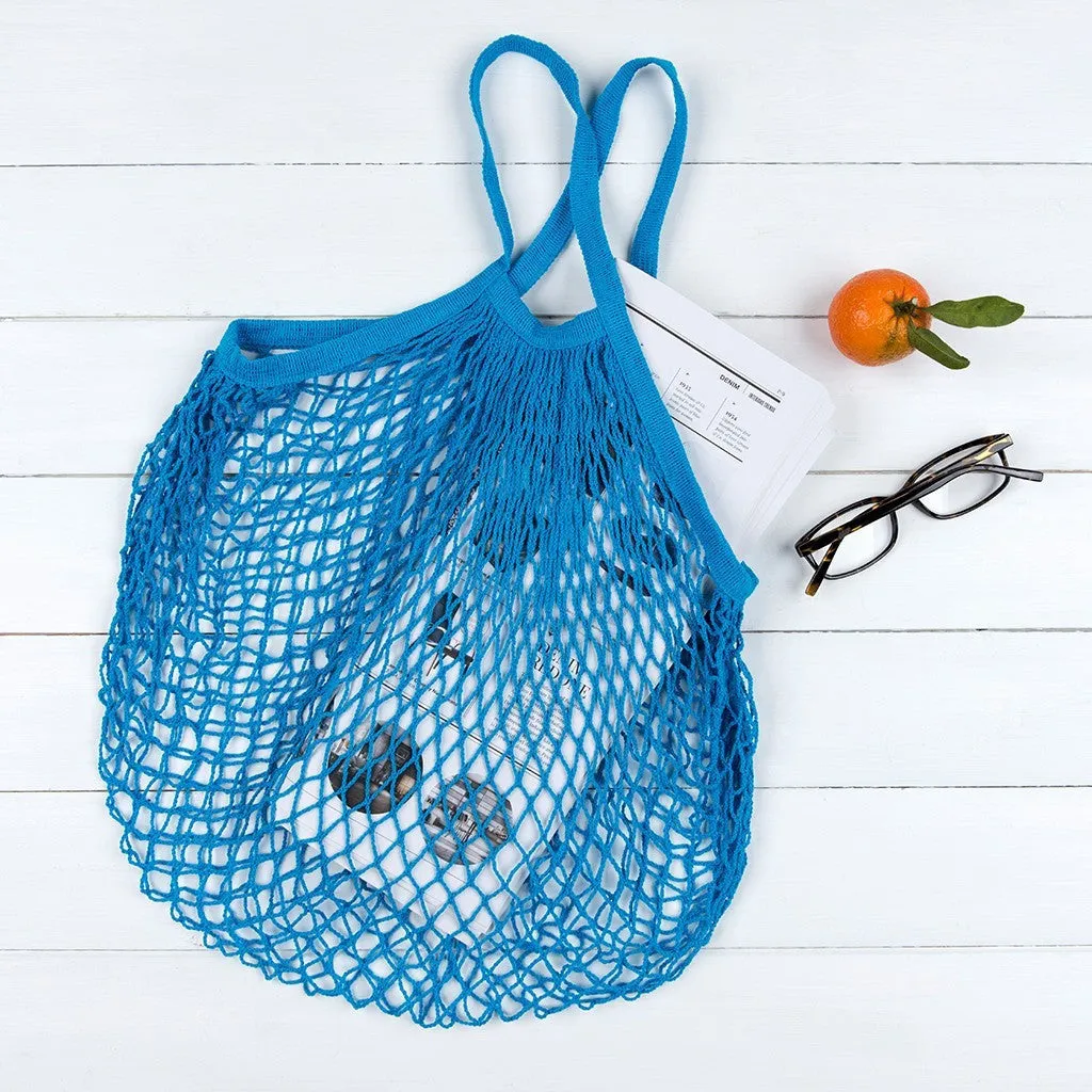 BLUE FRENCH STYLE SHOPPING BAG