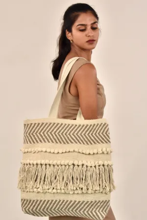 Bohemian Tassel Tote Bag