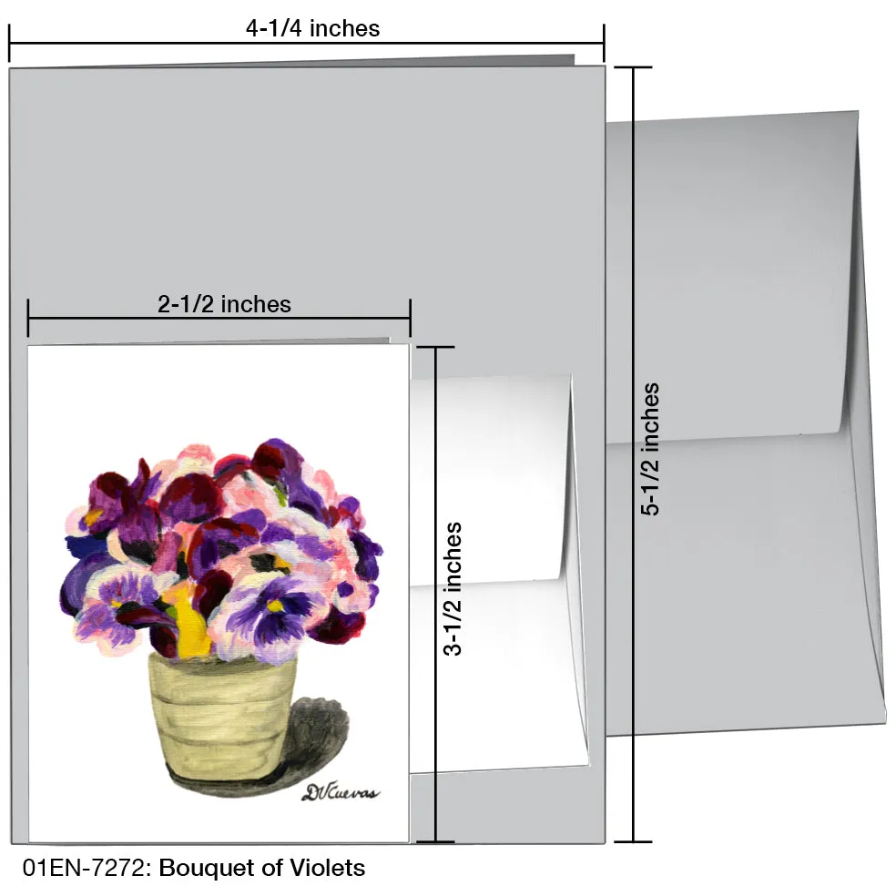 Bouquet Of Violets, Greeting Card (7272)