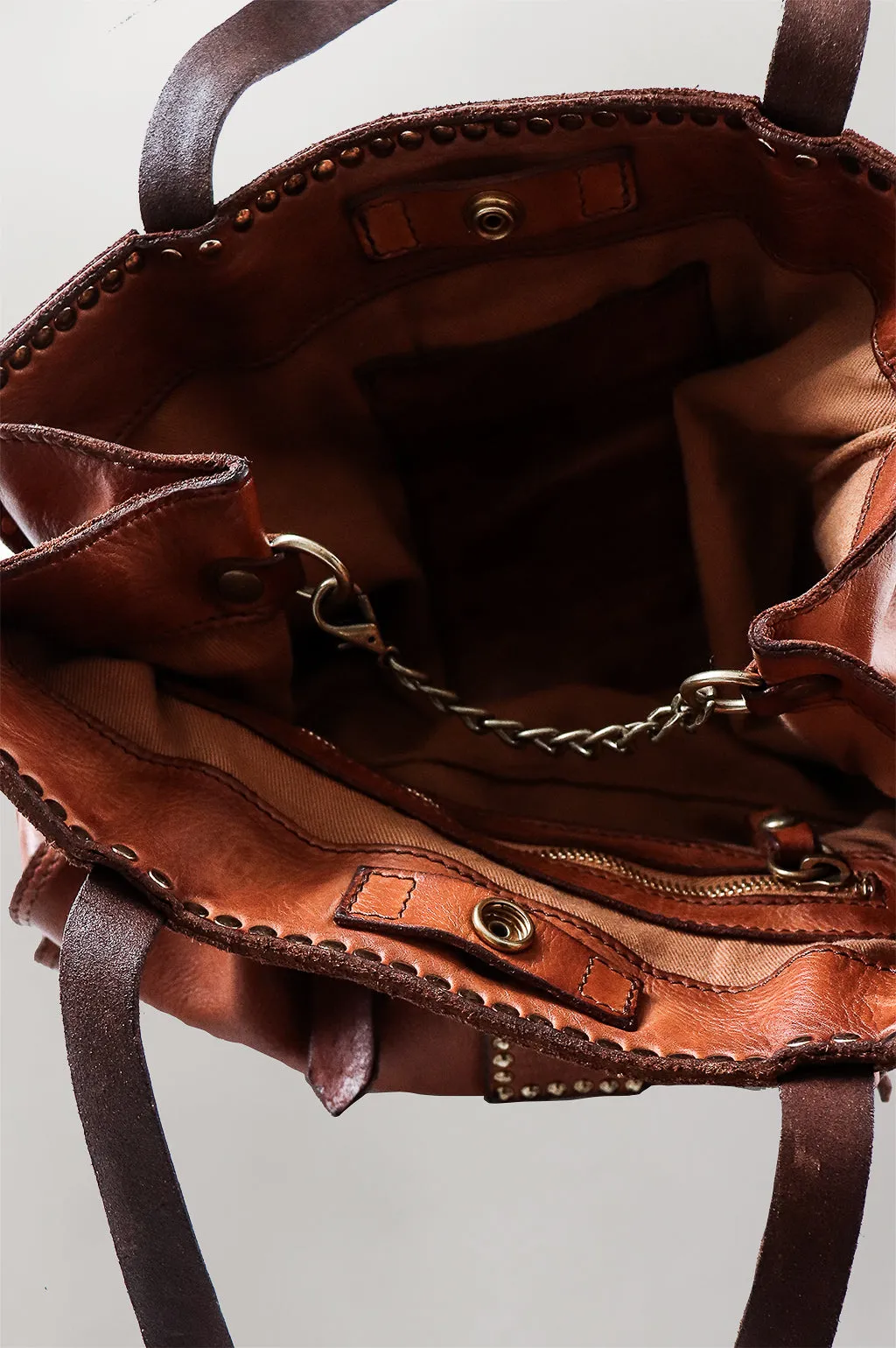 CAMPOMAGGI angelica shopping bag | cognac