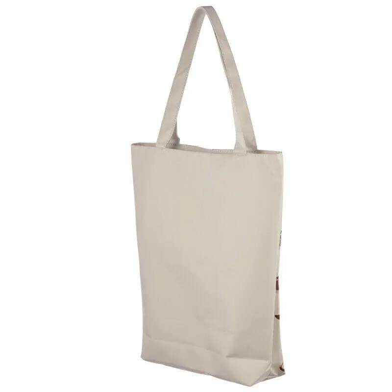 Catch Patch Dog Design Cotton Bag with Zip & Lining