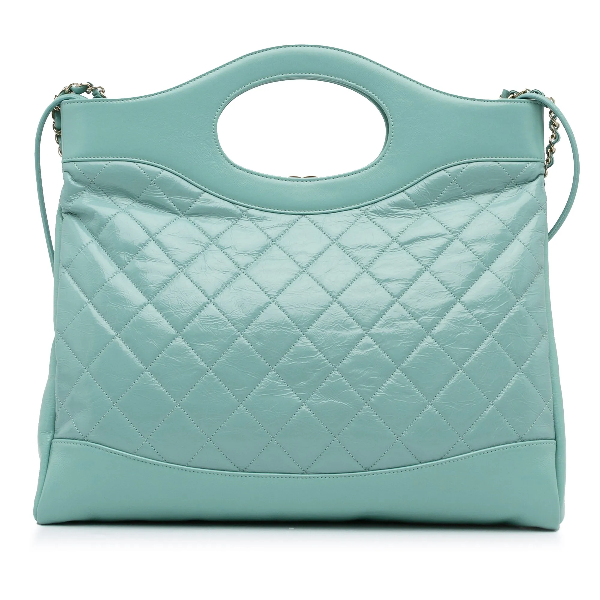 Chanel 31 Bag Large Light Blue Calfskin Silver