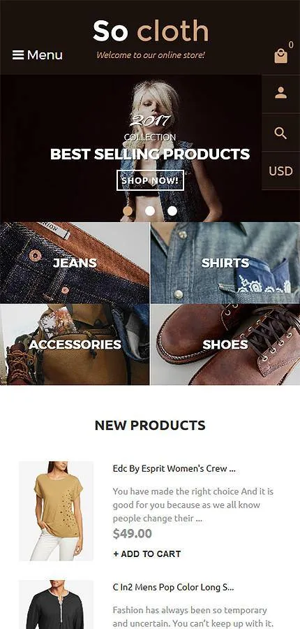 Clothing Products - Shopify Themes