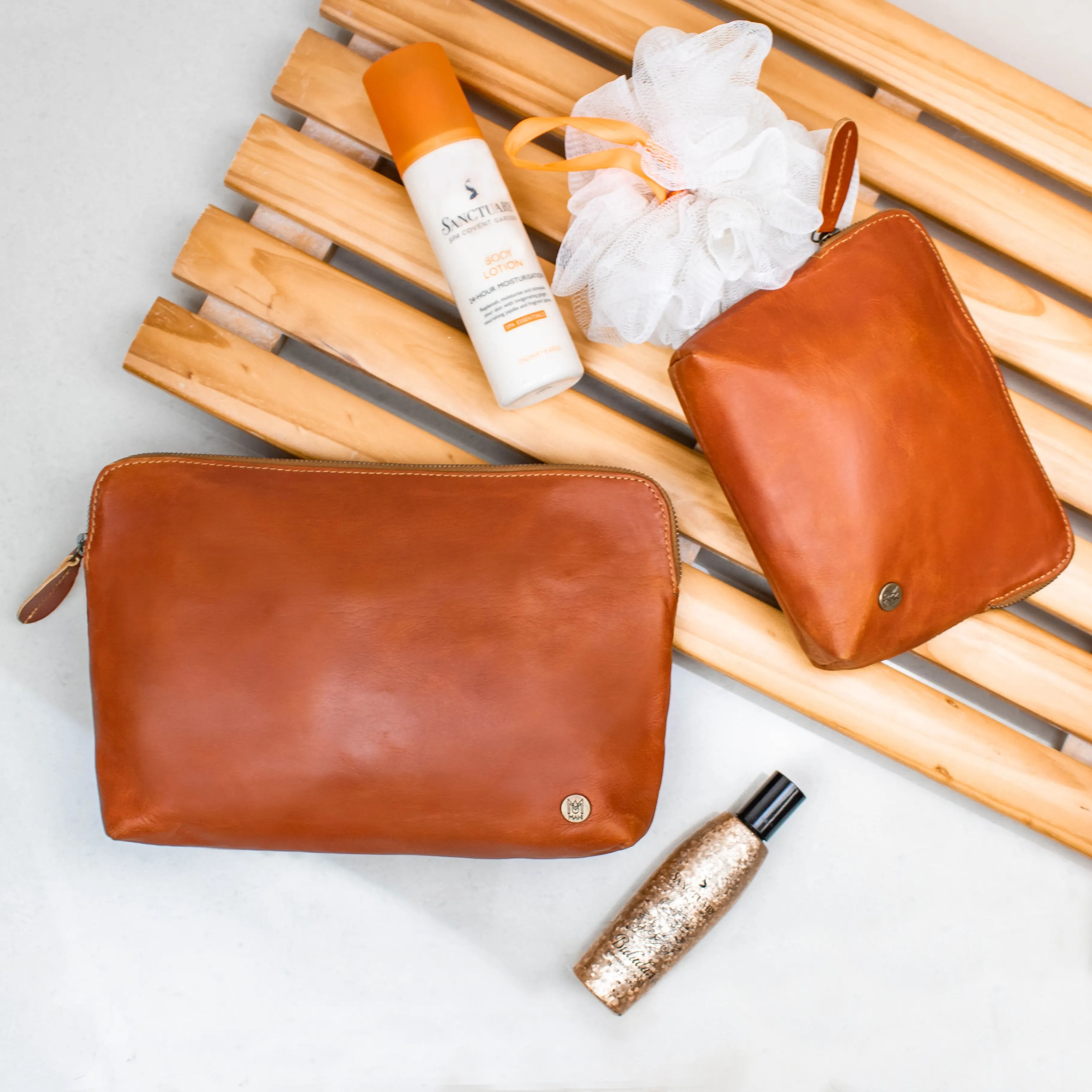 Cosmetics Case Gift Set (Tan)