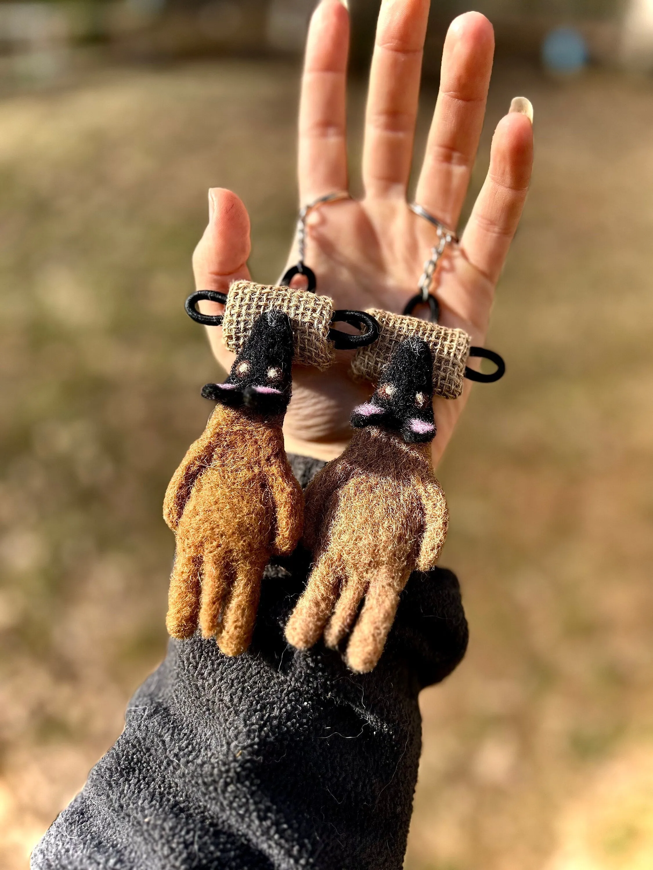 Custom Felted Dog Keychains