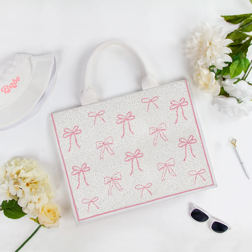 Custom Pink Ribbon Tote Bag