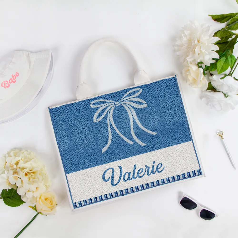 Custom Pink Ribbon Tote Bag