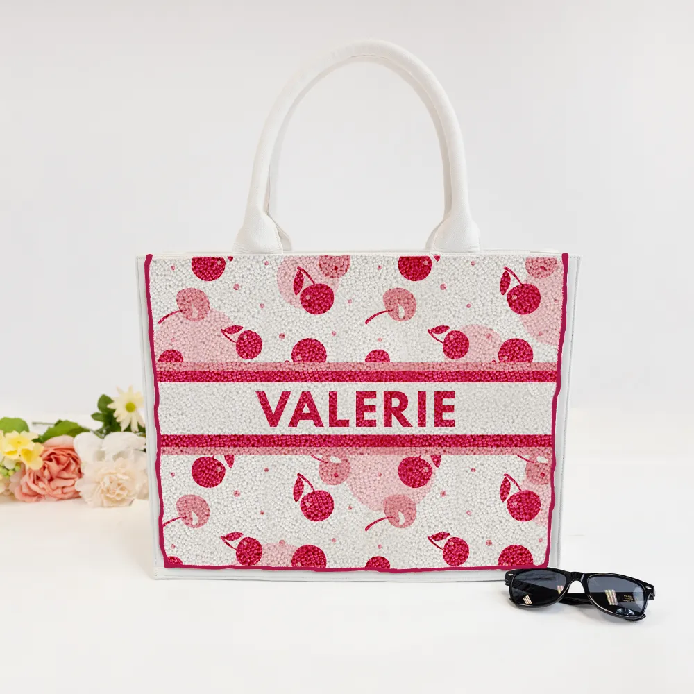 Custom Pink Ribbon Tote Bag