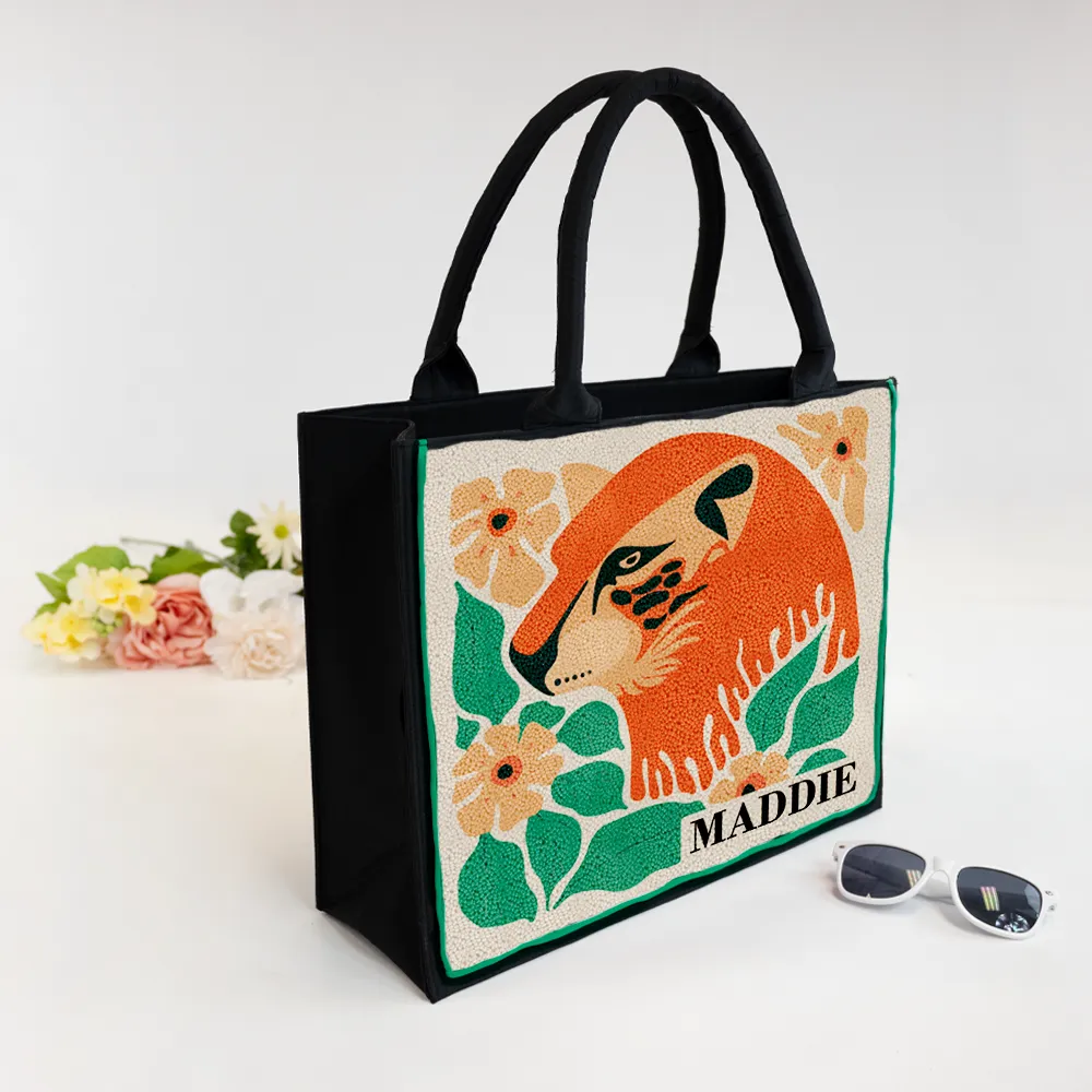 Custom Pink Ribbon Tote Bag
