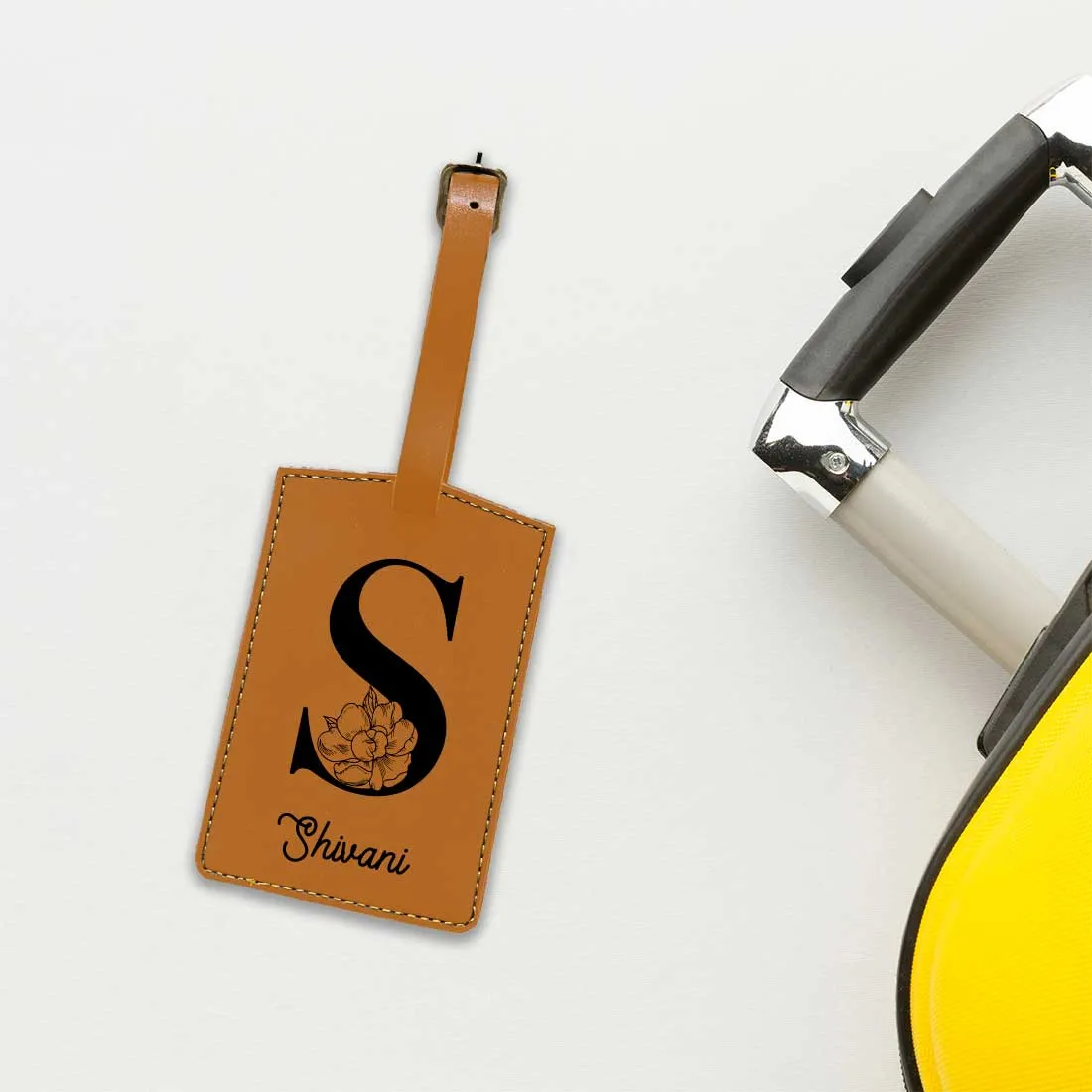 Custom Travel Bag Tags with Name and Initial Travel Tags for Luggage - ADD NAME