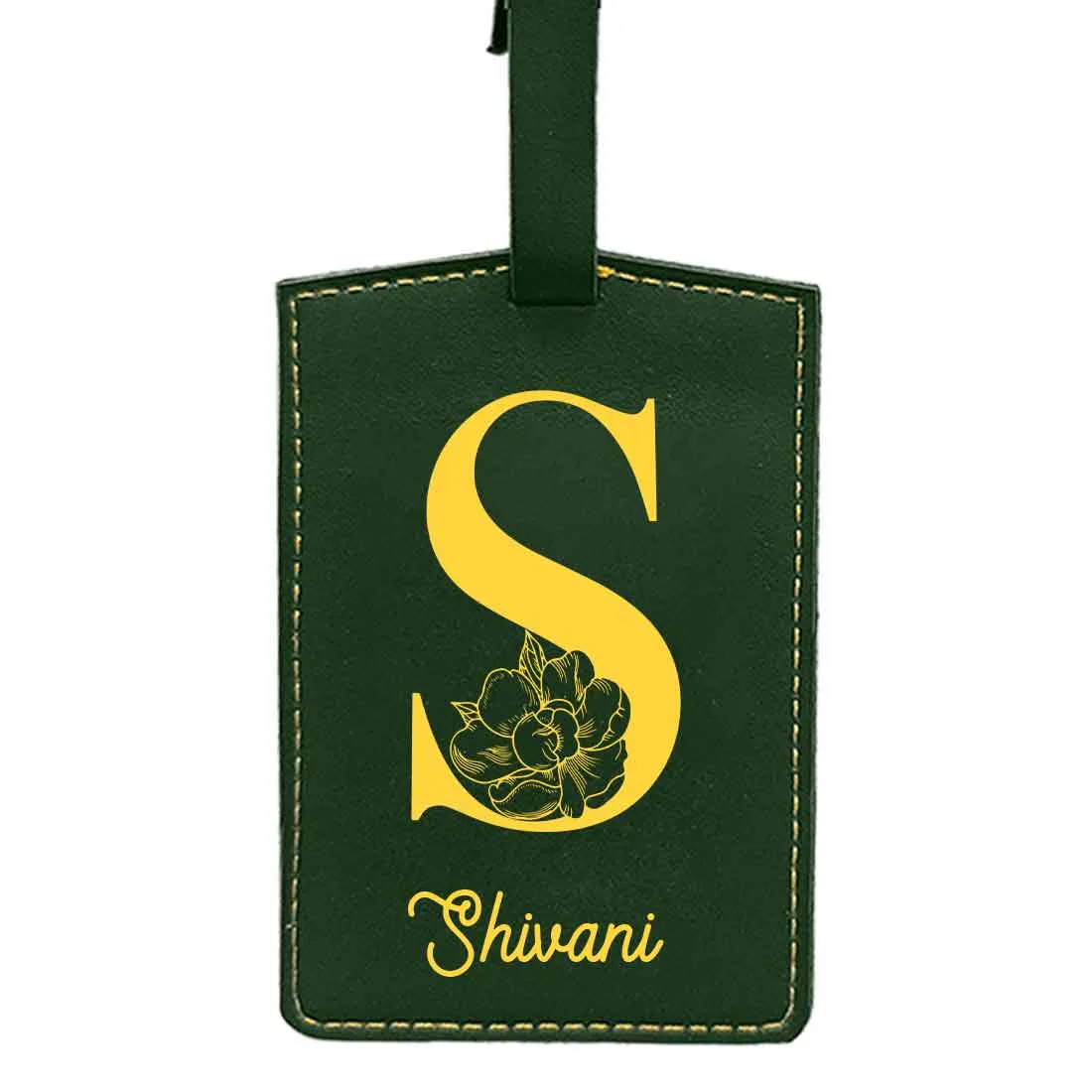 Custom Travel Bag Tags with Name and Initial Travel Tags for Luggage - ADD NAME