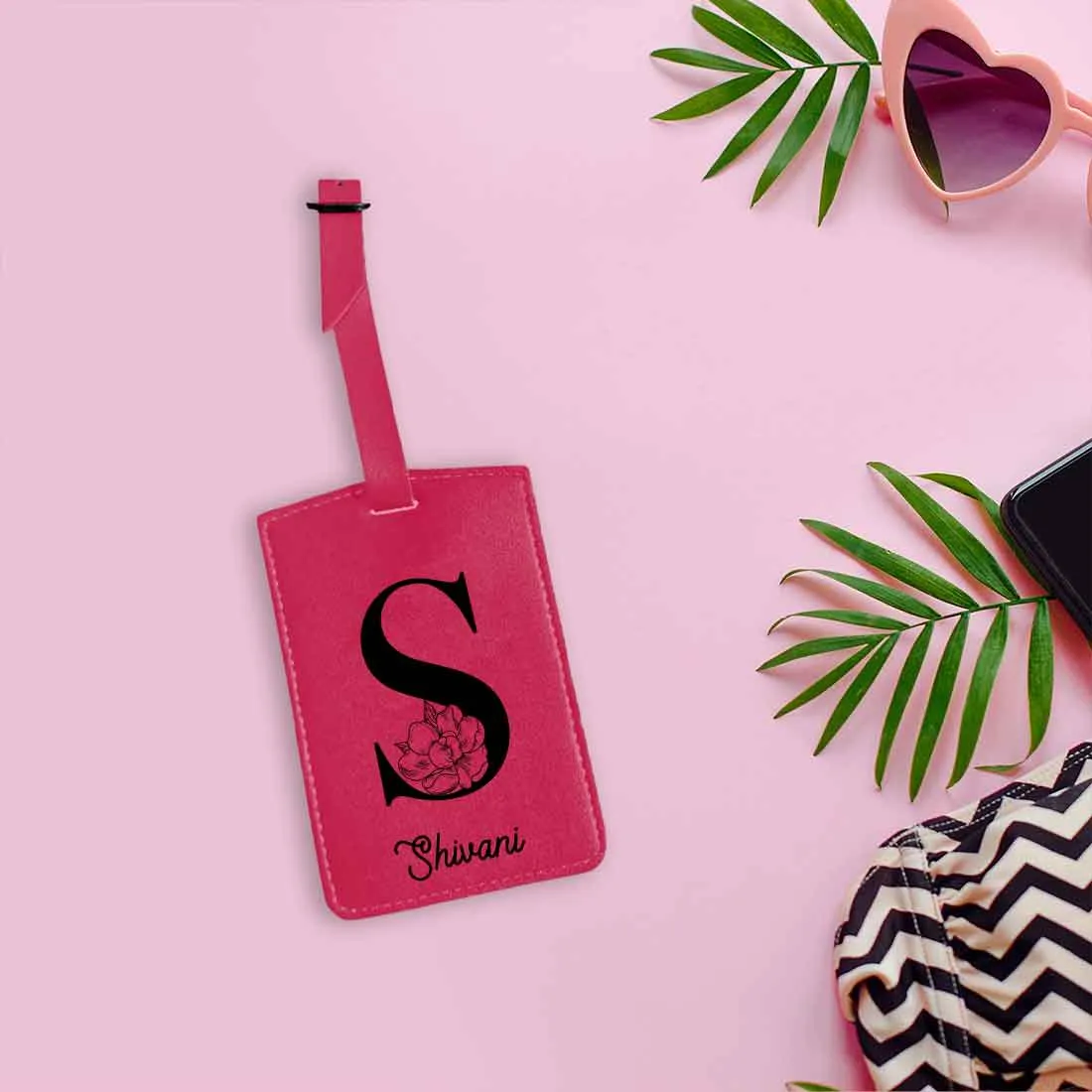 Custom Travel Bag Tags with Name and Initial Travel Tags for Luggage - ADD NAME