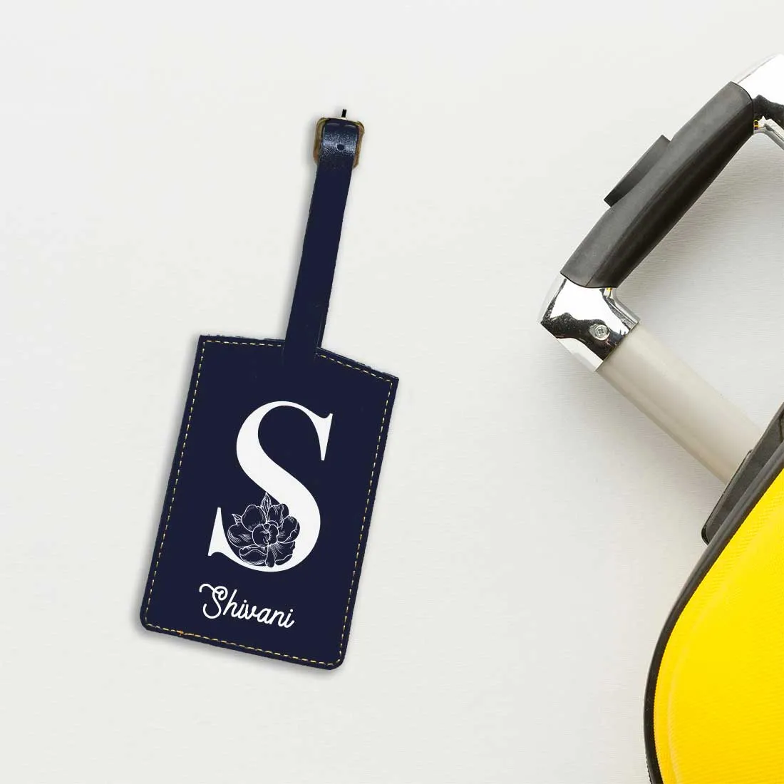 Custom Travel Bag Tags with Name and Initial Travel Tags for Luggage - ADD NAME