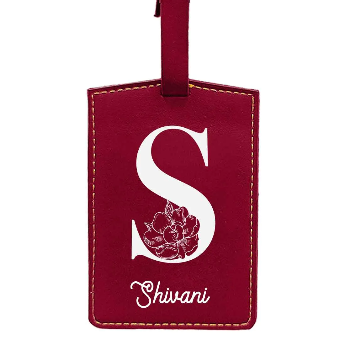 Custom Travel Bag Tags with Name and Initial Travel Tags for Luggage - ADD NAME