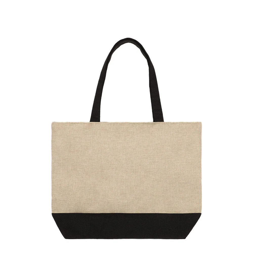 Dark Linen Shopping Bag With Black Base 36 x 48