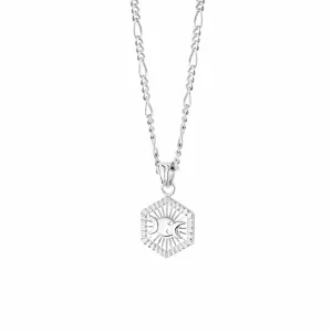 Estée Lalonde Goddess Hexagonal Necklace Sterling Silver