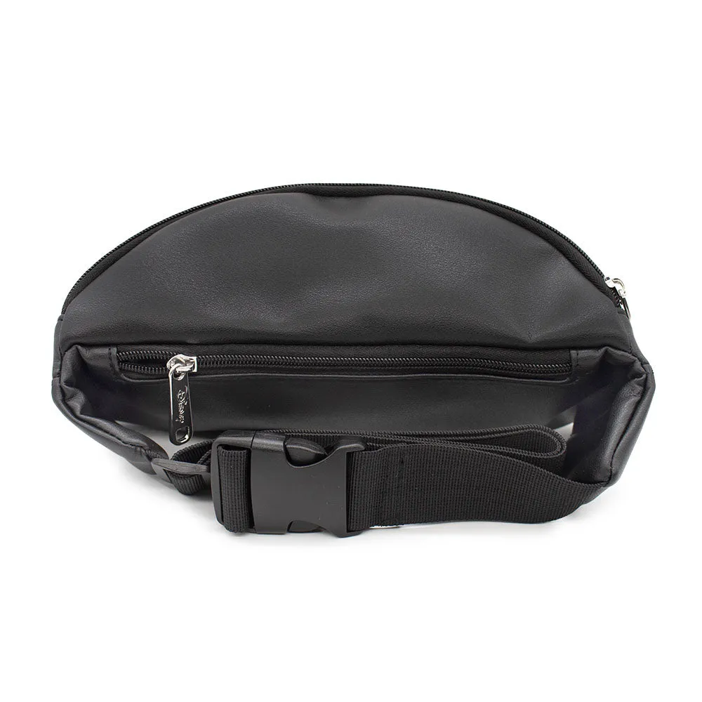 Fanny Pack - Embossed Black PU - Mickey Mouse Head Centered
