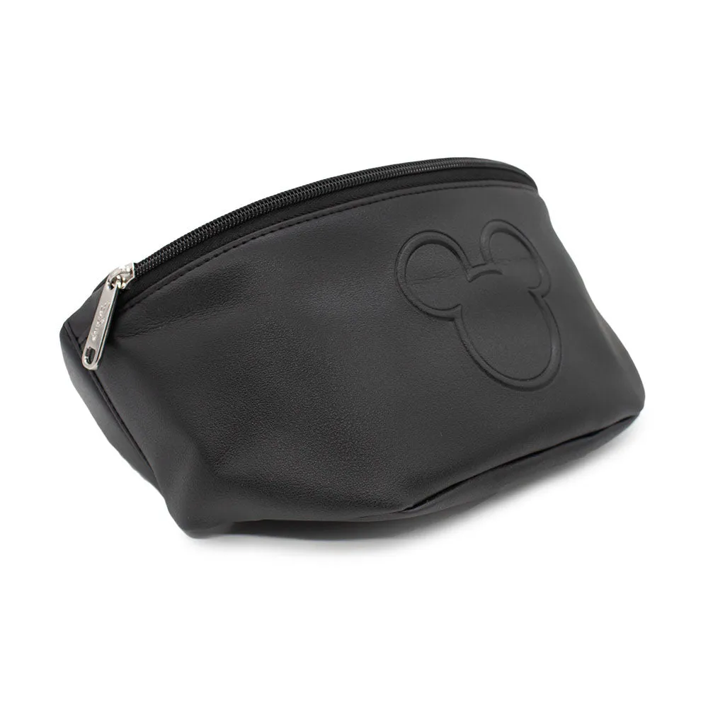 Fanny Pack - Embossed Black PU - Mickey Mouse Head Centered