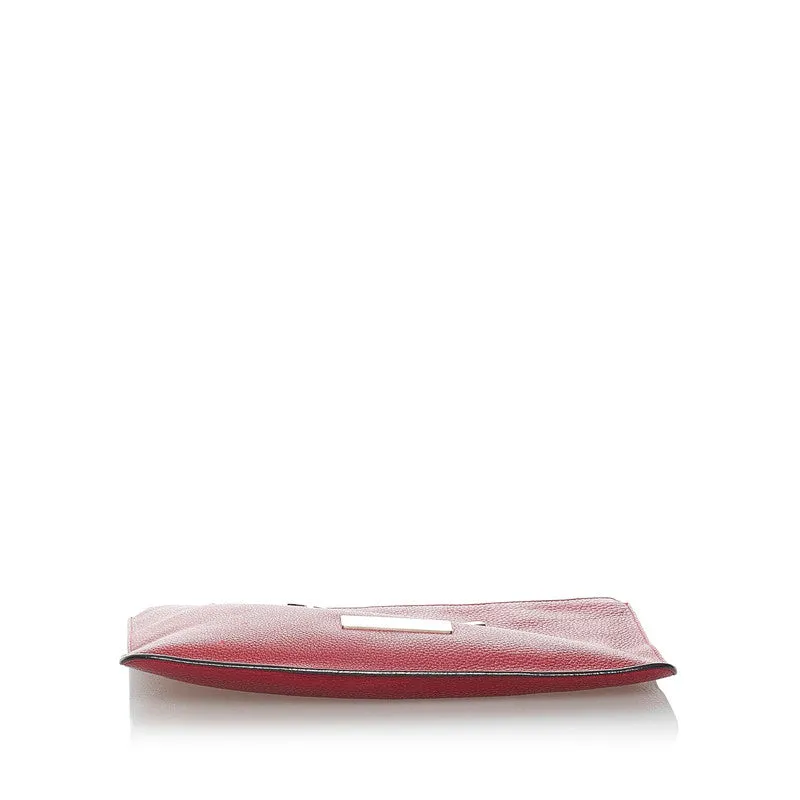 Fendi Leather Face Clutch Bag - '10s