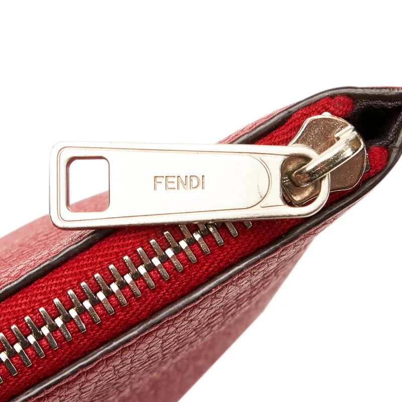Fendi Leather Face Clutch Bag - '10s