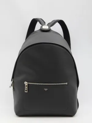 FENDI Medium Grained Leather Backpack - 43x33x14cm