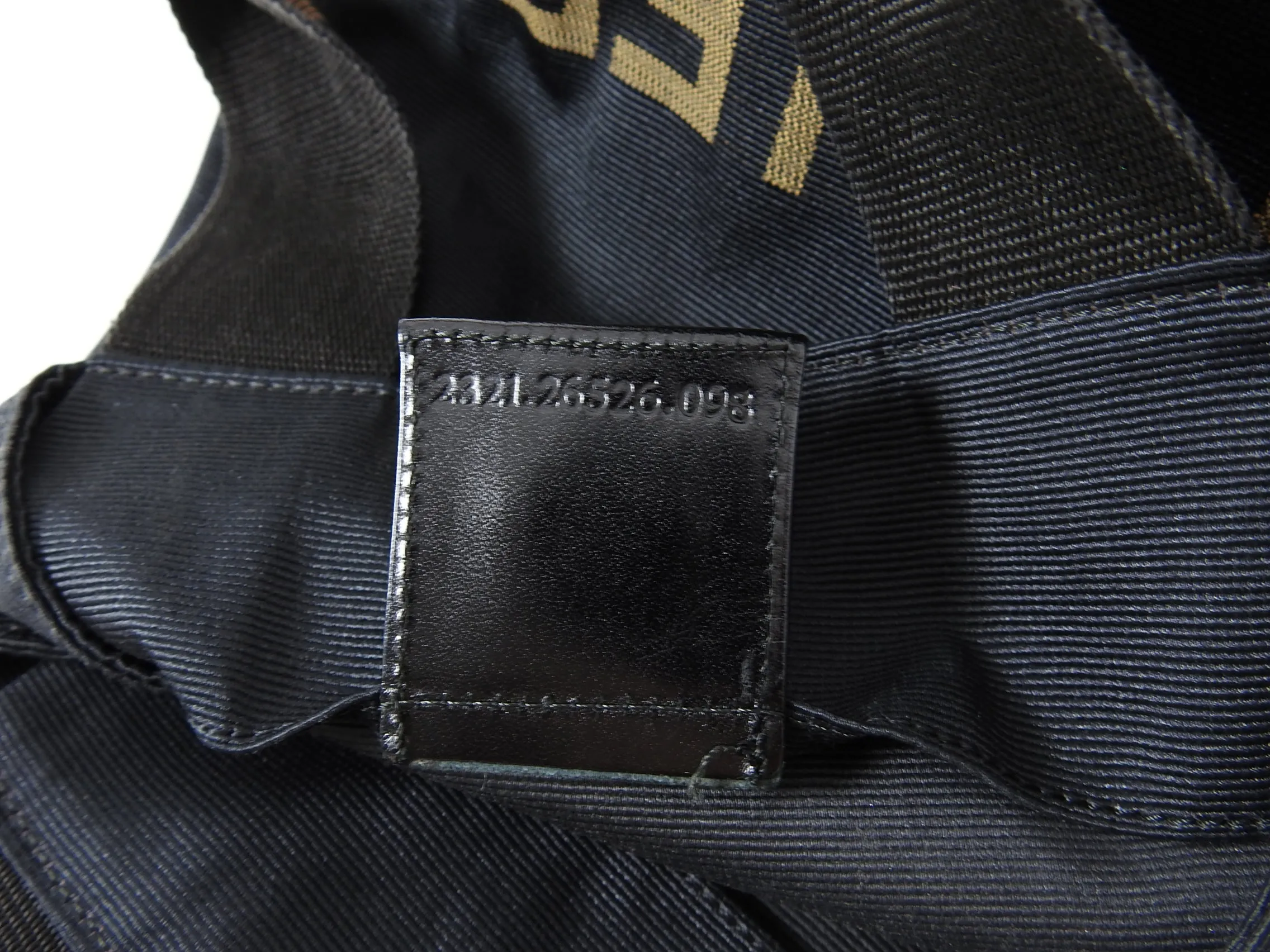 Fendi Vintage Black Nylon Zucca Logo Bucket Bag