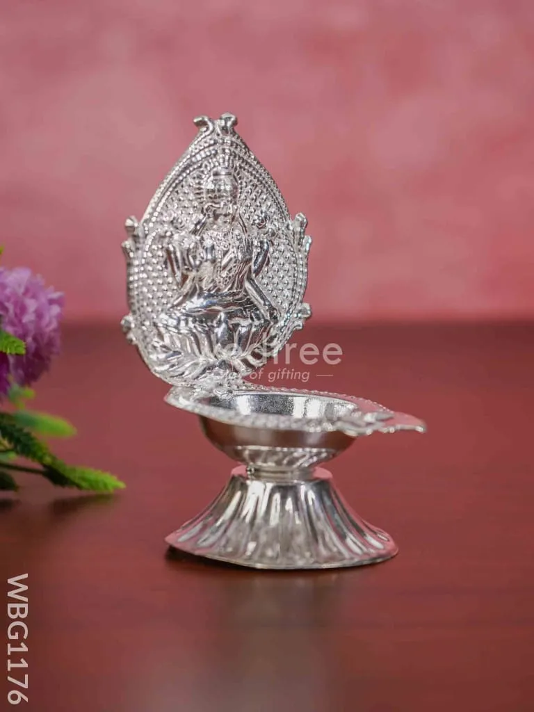 German Silver Lakshmi Diya - WBG1176