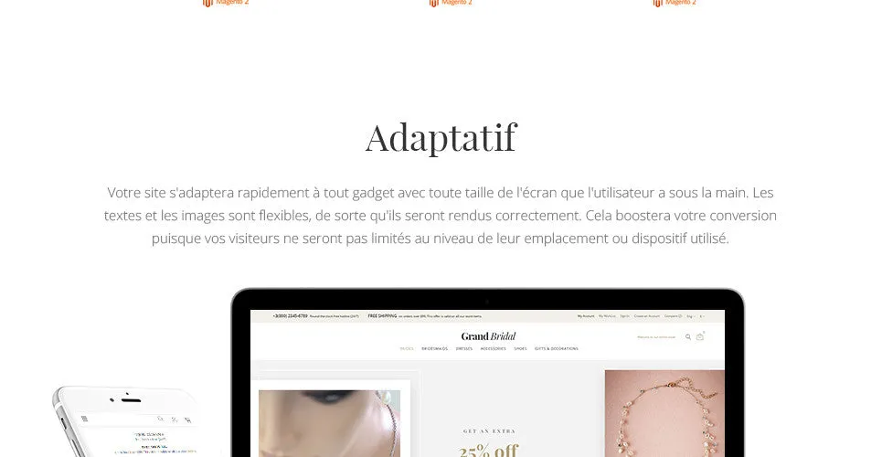 Grand Bridal Magento Website
