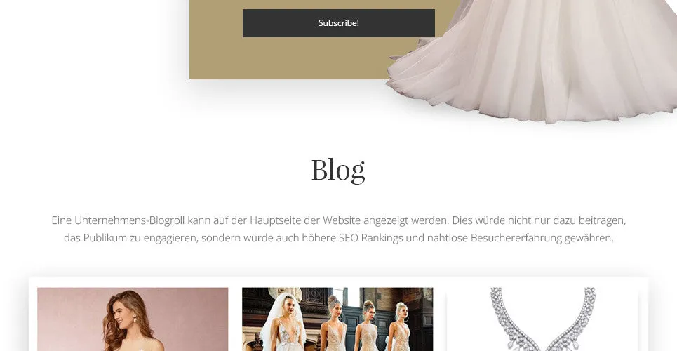 Grand Bridal Magento Website
