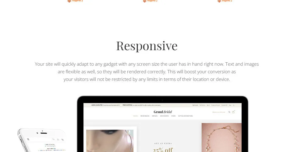 Grand Bridal Magento Website