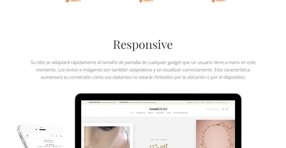 Grand Bridal Magento Website