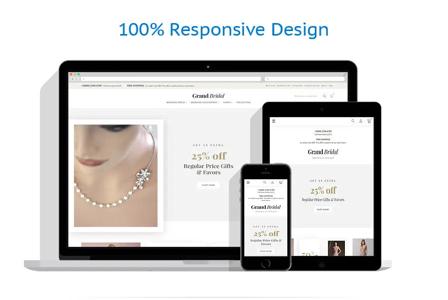 Grand Bridal Magento Website