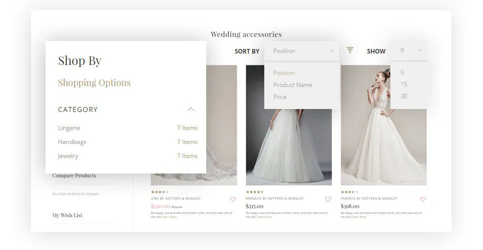 Grand Bridal Magento Website