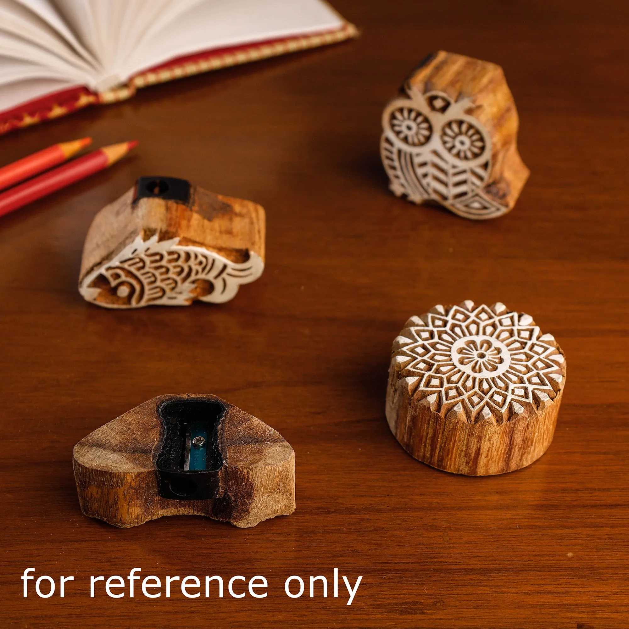 Handcarved Sheesham Wood block Sharpener