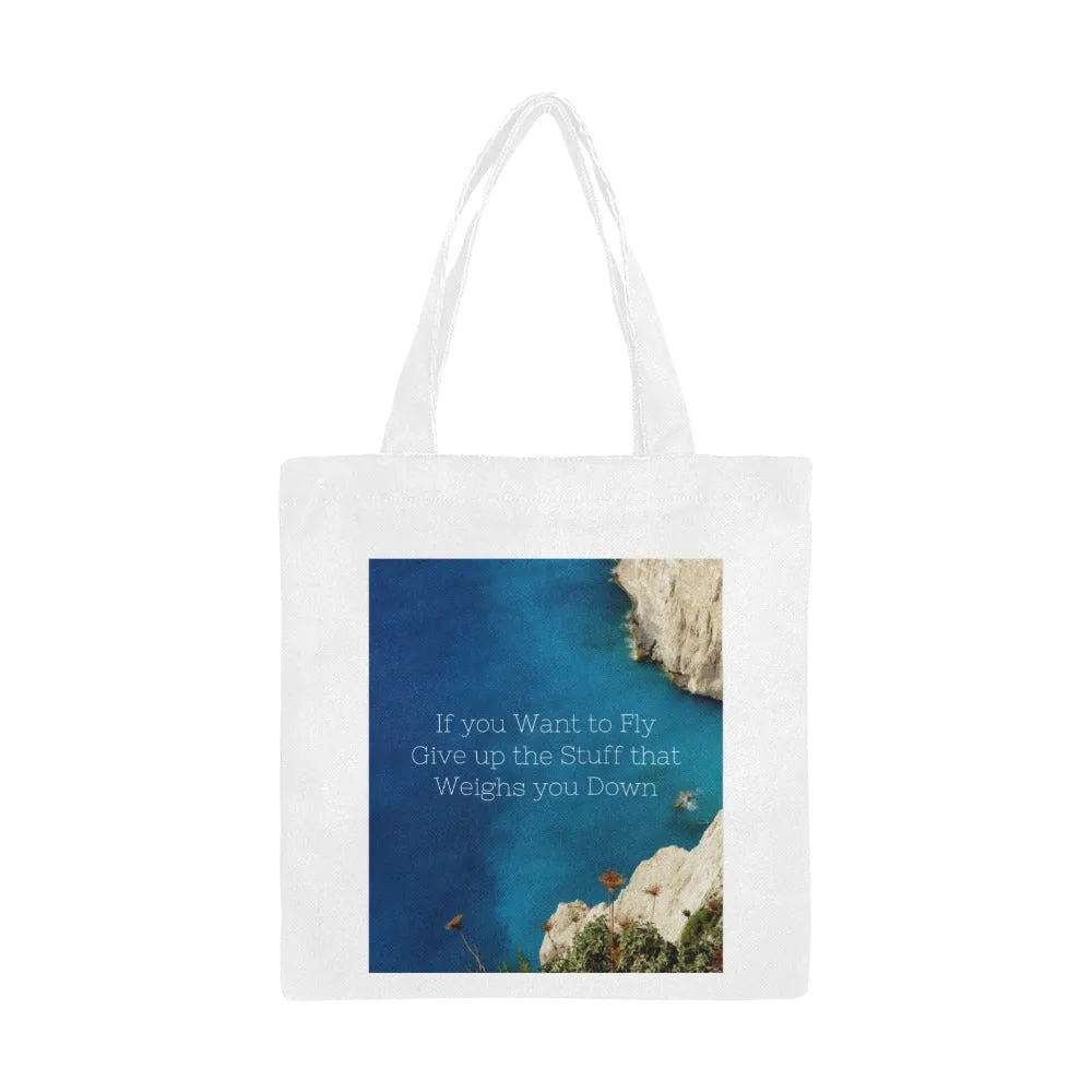 If you Want to Fly Large Cotton Canvas Tote Bag (Made in Australia)