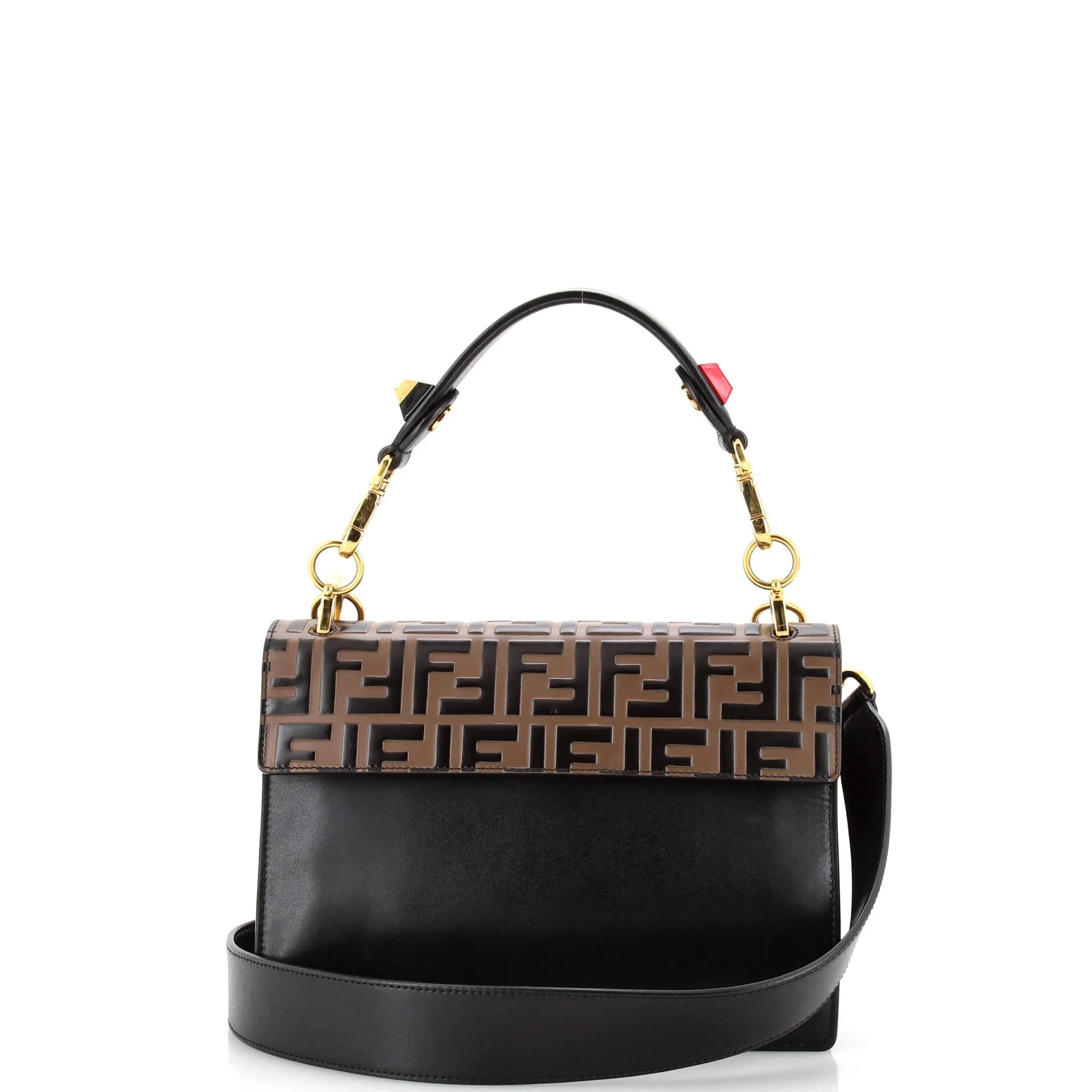 Kan I Bag Zucca Embossed Leather Medium