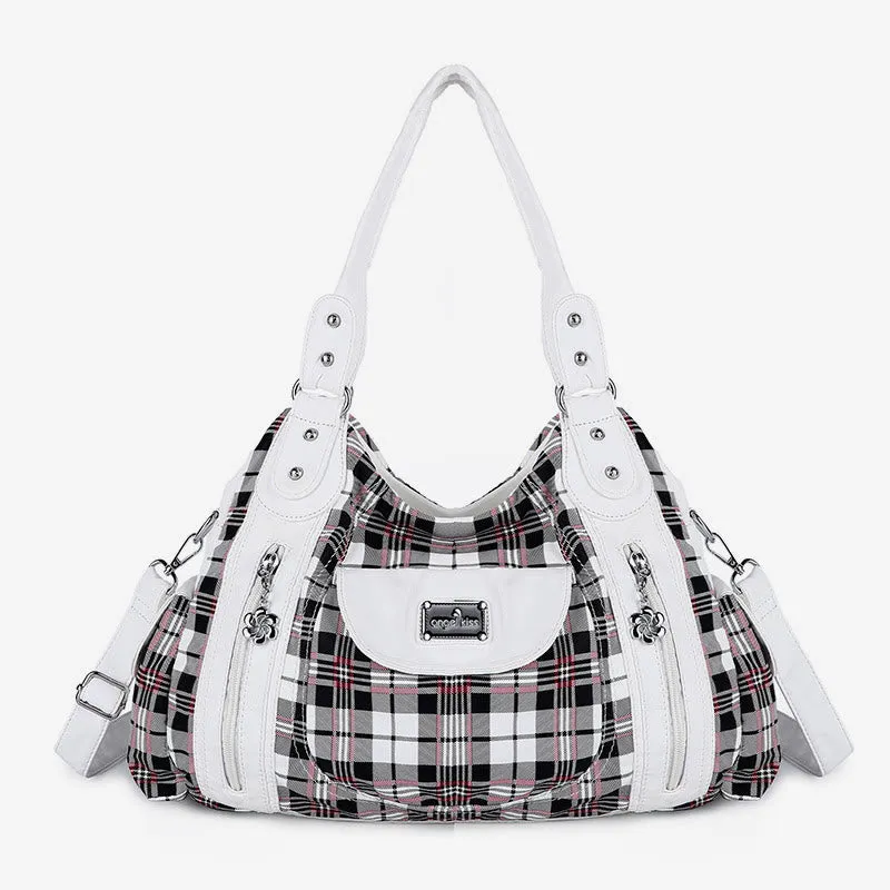 Leopard Pattern Handbag For Women Faux Leather Tote Satchel
