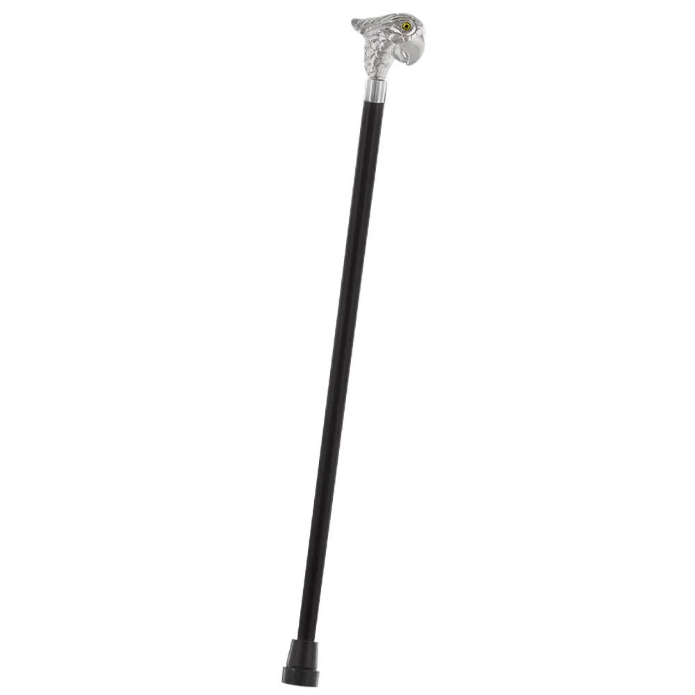 Lively & Exotic Parrot Nickel Plated Cane w/ Custom Shaft & Collar