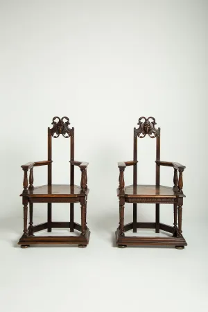 MAXFIELD PRIVATE COLLECTION | 1800'S NEO GOTHIC CHAIR, SET OF 2