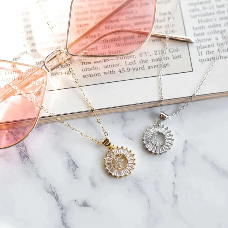 Mini Radiant Initial Necklace