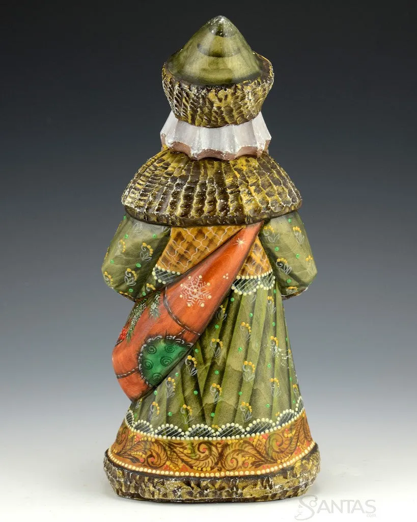 Olive Green Russian Santa with Satchel