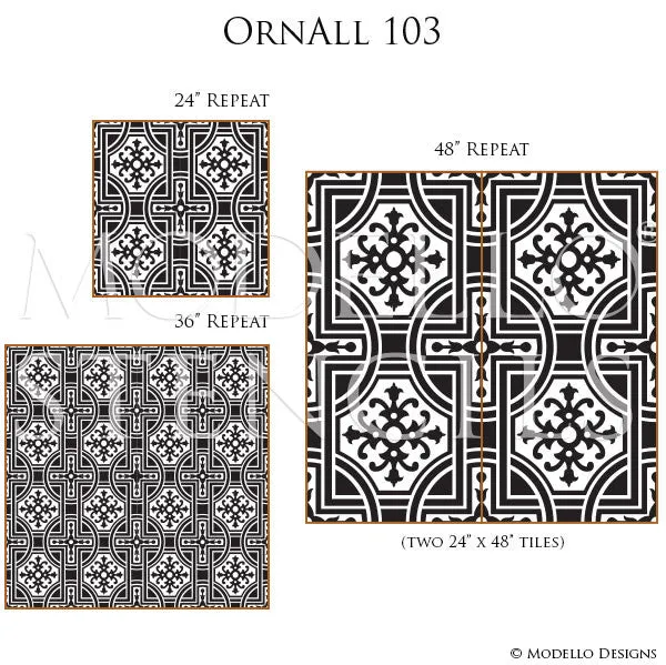 OrnAll103 Custom Vinyl Stencil