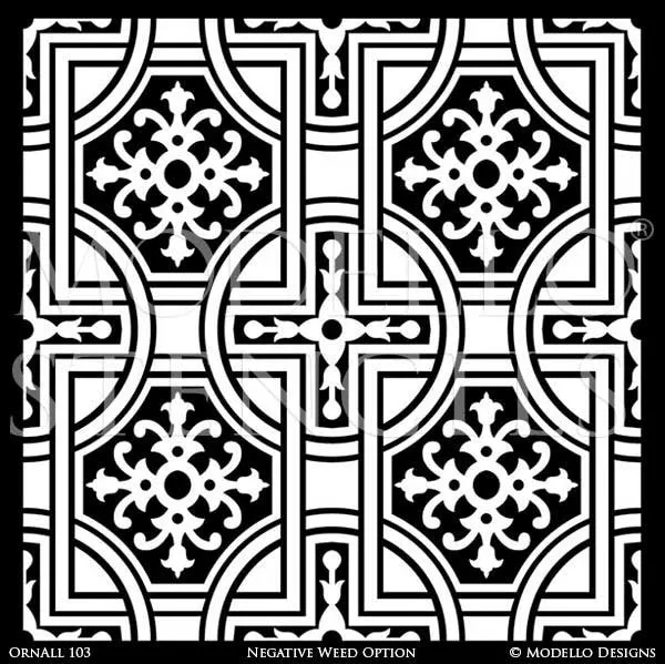OrnAll103 Custom Vinyl Stencil